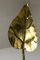 Vintage Italian Leaf Floor Lamp in Hammered Brass by Tommaso Barbi, 1970s, Image 12