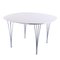 Super Ellipse White Dining Table by Bruno Mathsson and Piet Hein for Fritz Hansen, 1986, Image 1