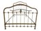 Antique Wrought Iron and Green Brass Bed, 1900, Image 1