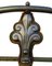 Antique Wrought Iron and Green Brass Bed, 1900, Image 3