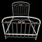 Antique Wrought Iron and White Brass Bed, 1900 4