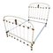 Antique Wrought Iron and White Brass Bed, 1900 1