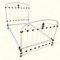 Antique Wrought Iron and White Brass Bed, 1900, Image 8