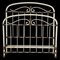 Antique Wrought Iron and White Brass Bed, 1900, Image 7