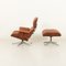 Set of Lounge Chair with Footstool in Aniline Leather by Charles and Ray Eames for Herman Miller, 1970s, Image 6