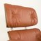 Set of Lounge Chair with Footstool in Aniline Leather by Charles and Ray Eames for Herman Miller, 1970s, Image 13
