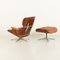 Set of Lounge Chair with Footstool in Aniline Leather by Charles and Ray Eames for Herman Miller, 1970s, Image 4