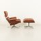 Set of Lounge Chair with Footstool in Aniline Leather by Charles and Ray Eames for Herman Miller, 1970s, Image 1