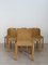 Vintage Oak and Wicker Chairs by Luciano Bertoncini for Bellato, 1970s, Set of 6, Image 2
