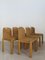 Vintage Oak and Wicker Chairs by Luciano Bertoncini for Bellato, 1970s, Set of 6, Image 1