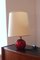 Italienische Mid-Century Tischlampen aus rotem Muranoglas von Paolo Venini, 1950er, 2er Set 6