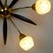 Lampada da soffitto in ottone, vetro e metallo, anni '50, Immagine 9