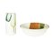 Ceramic Vase and Bowl by Hiao Chin for Atelier Gresline Franco Pozzi, 1980s, Set of 2 1