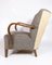 Juego de sillones de madera oscura con tapicería floral, años 60, Imagen 11