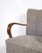 Juego de sillones de madera oscura con tapicería floral, años 60, Imagen 7