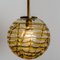 Lámpara colgante de cristal de Murano amarillo y claro, años 60, Imagen 7