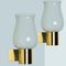 Opaline Glass Wall Lights attributed to Glashütte Limburg, 1960s, Set of 2 2