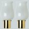 Opaline Glass Wall Lights attributed to Glashütte Limburg, 1960s, Set of 2 1