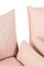 Französische Sessel aus rosa gestreiftem Leinen, 2er Set 8