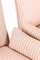 Französische Sessel aus rosa gestreiftem Leinen, 2er Set 7