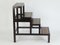 Metamorphic Victorian Wooden Library Stairs in Leather 6