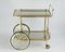 Carrello bar vintage in ottone in vetro fumé, Immagine 6