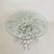 Mid-Century Italian Round Floral Dining Table in White Metal and Glass, 1972, Image 6