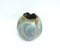 Vase Vintage Sculptural Fait Main Vert Irisé et Bleu en Faïence, Italie, 1960s 1