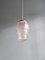 Lampada a sospensione Art Déco in vetro satinato sfaccettato, anni '20, Immagine 3