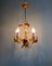 Italienischer Kronleuchter im Hollywood Regency Stil aus Goldfarbenem Metall, 1970er 4