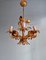 Italienischer Kronleuchter im Hollywood Regency Stil aus Goldfarbenem Metall, 1970er 10