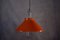 Lampada a sospensione di design in metallo laccato arancione, anni '70, Immagine 3