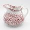 Antique Floral Terre De Fer Pitcher from St. Amand, France, 1890s 1