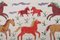 Uzbek Suzani Animal Cotton Tablecloth, 19th Century Bukhara Wall Hanging Decor - Cotton Horse Runner 18 X 49 7