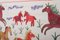 Uzbek Suzani Animal Cotton Tablecloth, 19th Century Bukhara Wall Hanging Decor - Cotton Horse Runner 18 X 49 8