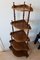 5-stufiges Vintage Eckregal aus gedrechseltem Holz 2