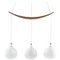 Mid-Century Pendant in Oak and Opaline Glass by Uno & Östen Kristiansson for Luxus, Image 2