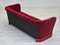 Vintage Danish 3-Seater Sofa in Cherry-Red Furniture Velour, 1960s 6