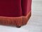 Vintage Danish 3-Seater Sofa in Cherry-Red Furniture Velour, 1960s 14