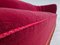 Vintage Danish 3-Seater Sofa in Cherry-Red Furniture Velour, 1960s 17
