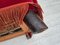 Vintage Danish 3-Seater Sofa in Cherry-Red Furniture Velour, 1960s 16