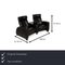 Sofá de dos plazas Arion de cuero negro de Stressless, Imagen 2