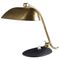 Sculptural Scandinavian Desk Lamp in Brass, 1950s, Image 1