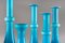 Vasi vintage in vetro blu di Per Lutken per Holmegaard, Scandinavia, set di 10, Immagine 5
