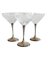 Verres à Champagne Art Déco en Argent Massif et Cristal Taillé Fait Main, Espagne, 1940s, Set de 3 12