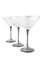 Verres à Champagne Art Déco en Argent Massif et Cristal Taillé Fait Main, Espagne, 1940s, Set de 3 1