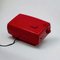 Rote Vintage Klappuhr mit Wecker und Radio Sanyo, Japan, 1970er 9
