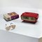 Rote Vintage Klappuhr mit Wecker und Radio Sanyo, Japan, 1970er 10