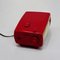 Rote Vintage Klappuhr mit Wecker und Radio Sanyo, Japan, 1970er 5