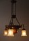 Danish Art Nouveau Chandelier in Brass, Copper and Ceramic, 1910s 13